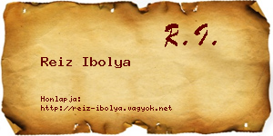 Reiz Ibolya névjegykártya